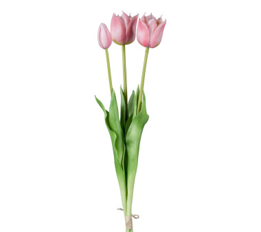 Kunstblume Wild-Tulpenbund, 3 Blüten, 2er Set, Farbe...