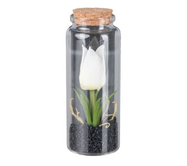Kunstpflanze Tulpe, 4er Set, Farbe weiß, im Glas...