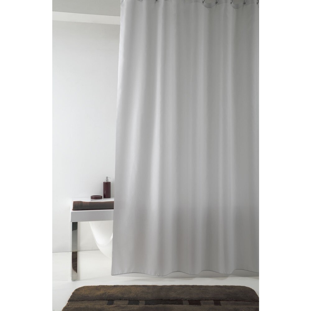 Textil Duschvorhang IMPRESSA grau, 180x200 cm | wohnfuehlidee