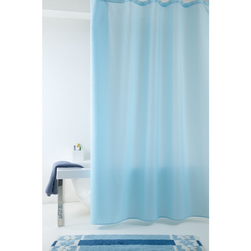 Textil Duschvorhang IMPRESSA blau, 180x200 cm | wohnfuehlidee