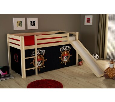 Vipack Spielbett Pino, 90 x 200 cm, mit Rutsche und...